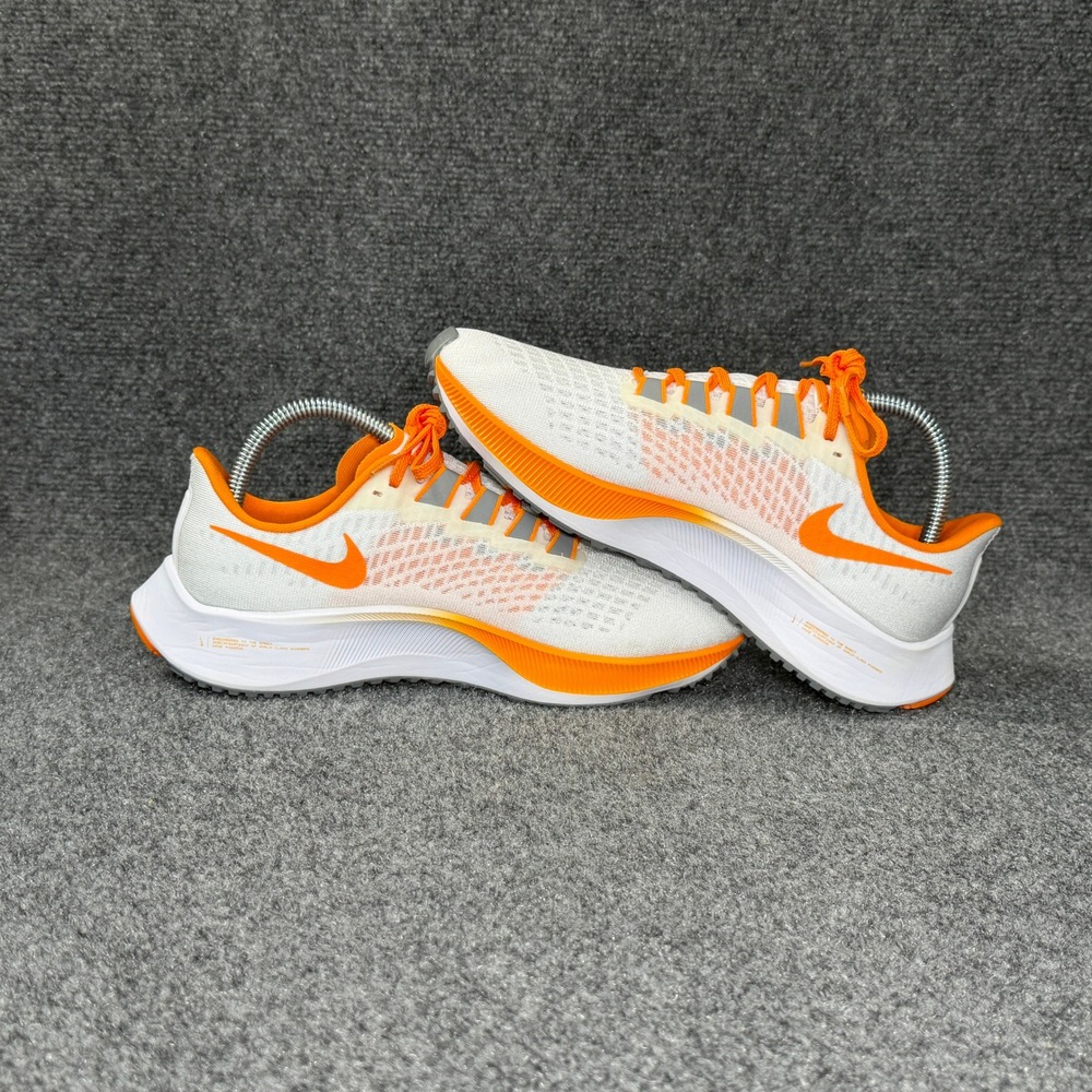 Nike‎ Air Zoom Pegasus 37 Tennessee Running Shoes Men's 7 White Orange Athletic - Picture 7 of 13